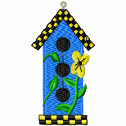 Bird Houses Embroidery Design 7 Bird Houses Embroidery Design 7